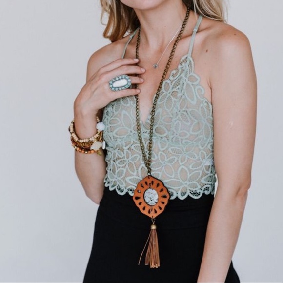 Wildflower | Floral Racerback Bralette | Sage - Picture 4 of 6